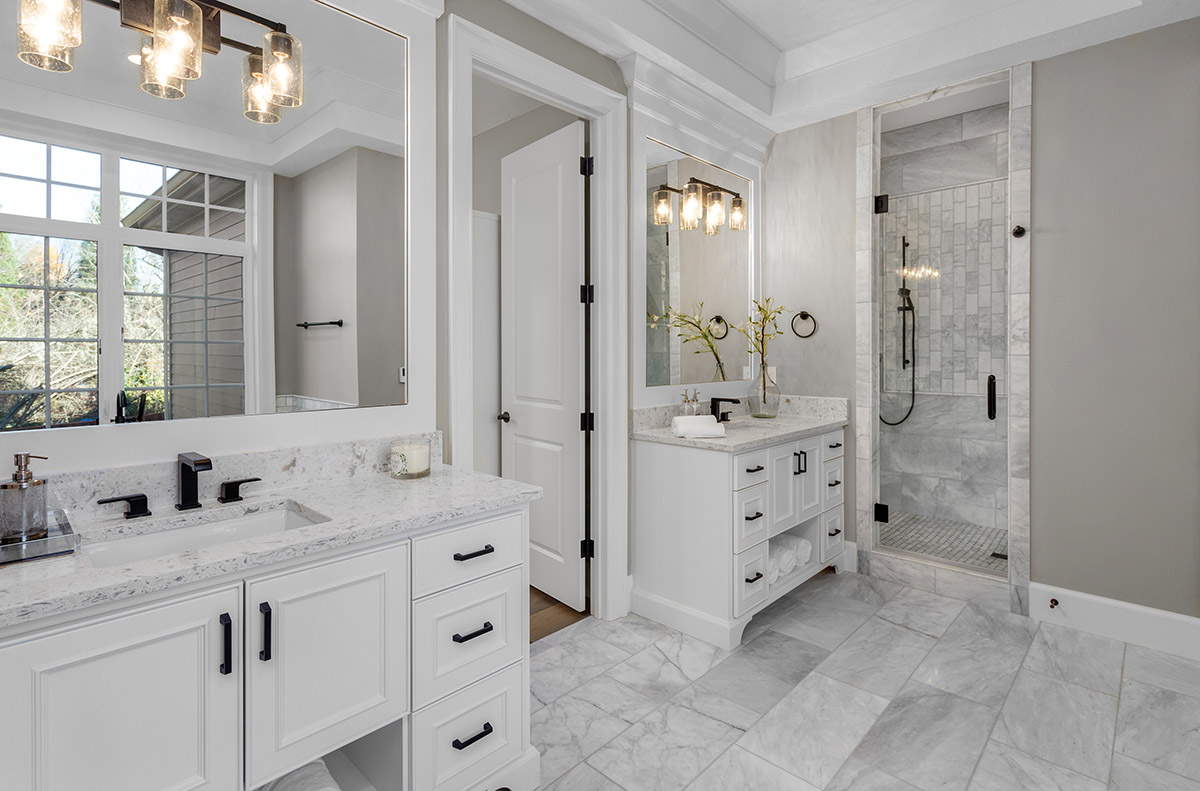 Modern bathroom remodel in Seattle